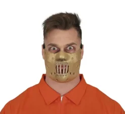 Mezza maschera da killer cannibale in lattice