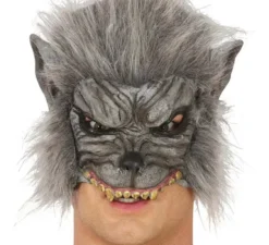 Mezza maschera da lupo mannaro in vinile