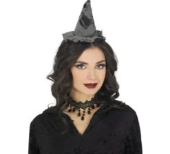 Mini cappello da strega grigio