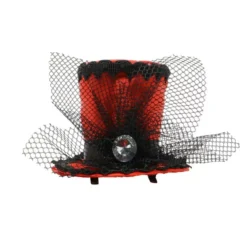 Mini cilindro rosso con velo