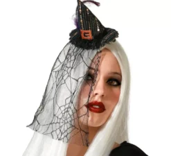 Mini fascia per cappello da strega nera