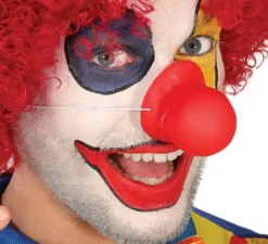 Naso da clown in lattice rosso con suono