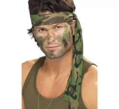 Nastro da soldato per capelli camouflage 150 cm x 4 cm