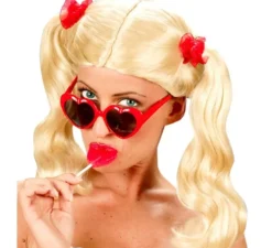 Occhiali a cuore rosso