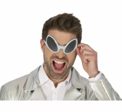 Occhiali Alien argento per adulti