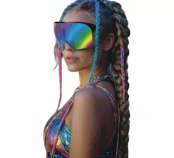 Occhiali a specchio futuristici