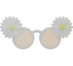 occhiali bianchi con margherite