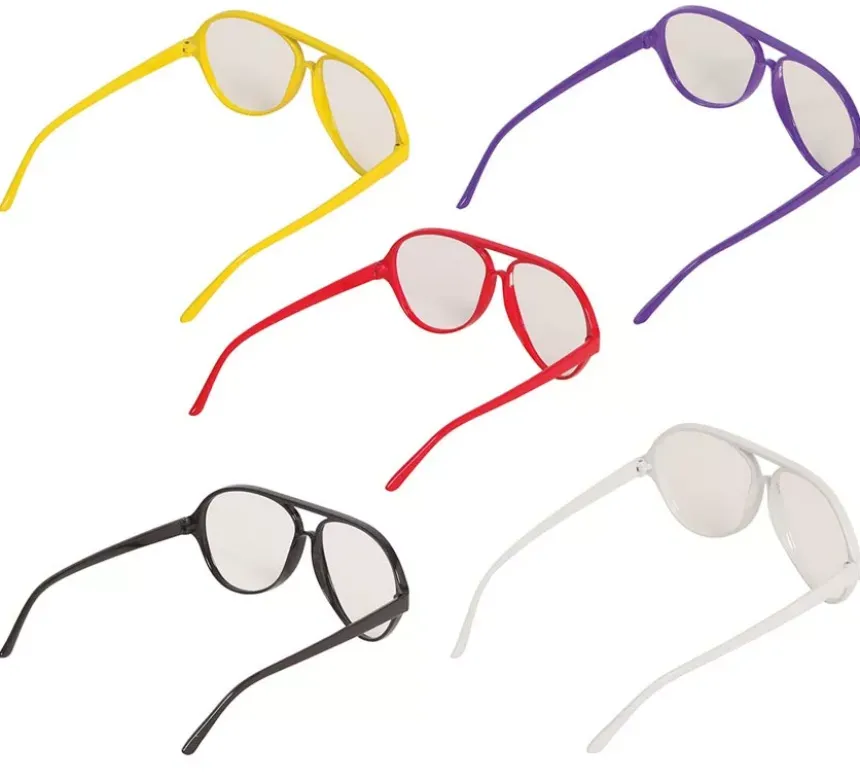 Occhiali da aviatore senza lenti in colori assortiti