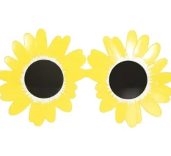 Occhiali da sole gialli a forma di margherita