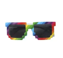 Occhiali scuri per adulti con pixel arcobaleno