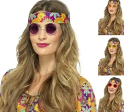 Occhiali tondi hippy in vari colori