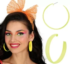 Orecchini a cerchio neon in vari colori