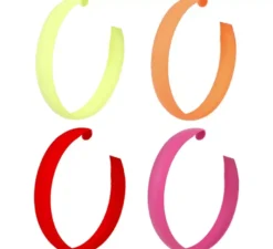 Orecchini a cerchio neon in vari colori