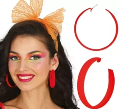 Orecchini a cerchio neon in vari colori