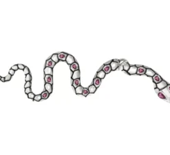Orecchini a forma di serpente in argento 6 cm