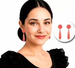 Orecchini a goccia sivigliani o flamenchi in vari colori