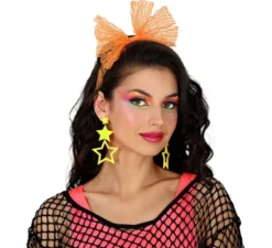 Orecchini a stella al neon in colori assortiti