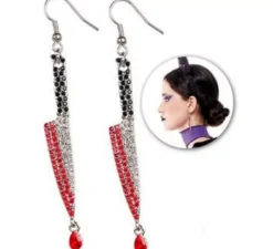 Orecchini Bloody Knives con strass