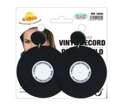 Orecchini con dischi in vinile