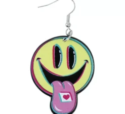 Orecchini con sorriso psichedelico