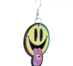 Orecchini con sorriso psichedelico