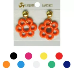 Orecchini di fiori di flamenco in vari colori