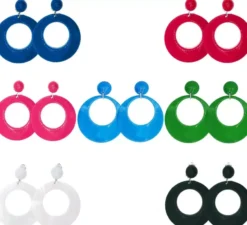 Orecchini Flamenco Cerchio Grande 10 cm in diversi colori