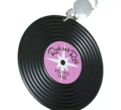Orecchini in vinile da 5 cm
