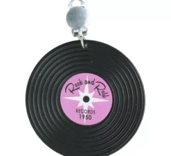 Orecchini in vinile da 5 cm
