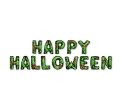 "Palloncini Verdi ""Buon Halloween""."