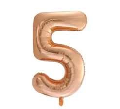 Palloncino Foil Numero 5 Colore Oro Rosa di 86 cm