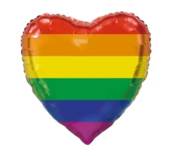 Palloncino foil XL cuore arcobaleno 92 cm