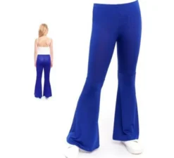 Pantaloni a zampa d'elefante blu lavorati a maglia per bambini
