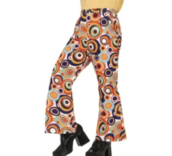 Pantaloni con stampa a pois per adulti anni '70