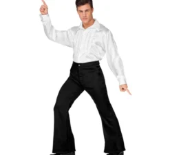 Pantaloni da discoteca neri anni '70 da uomo