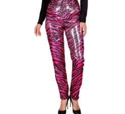 Pantaloni da festa Moda Animal Print fucsia per donna