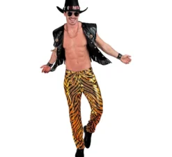 Pantaloni Fiesta da uomo con stampa animalier color oro