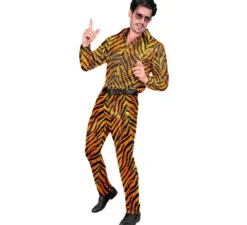 Pantaloni Fiesta da uomo con stampa animalier color oro