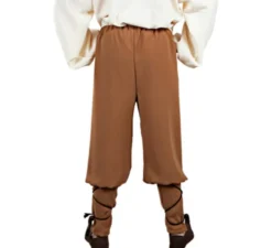Pantaloni Tabernero medievali marroni da uomo