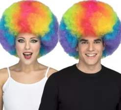Parrucca afro multicolore extra large