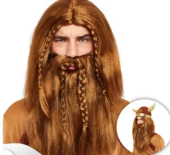 Parrucca barba vichinga