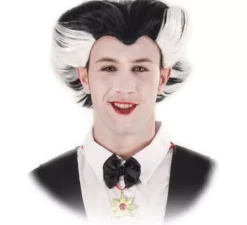 Parrucca bianca e nera da vampiro