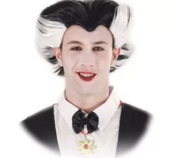 Parrucca bianca e nera da vampiro