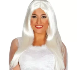 Parrucca bianca lunga per Halloween