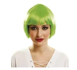Parrucca cabaret verde con frangia
