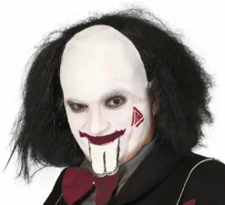 Parrucca calva con capelli neri Killer Player