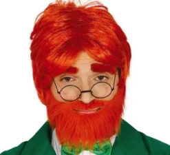 Parrucca con barba rossa