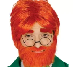 Parrucca con barba rossa