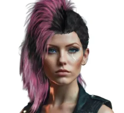 Parrucca con cresta punk