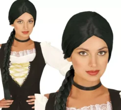 Parrucca con treccia nera dall'india o tabenera
